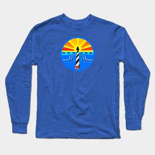 Hatteras Lighthouse Rays Long Sleeve T-Shirt